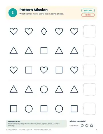 Pattern Missions sample page
